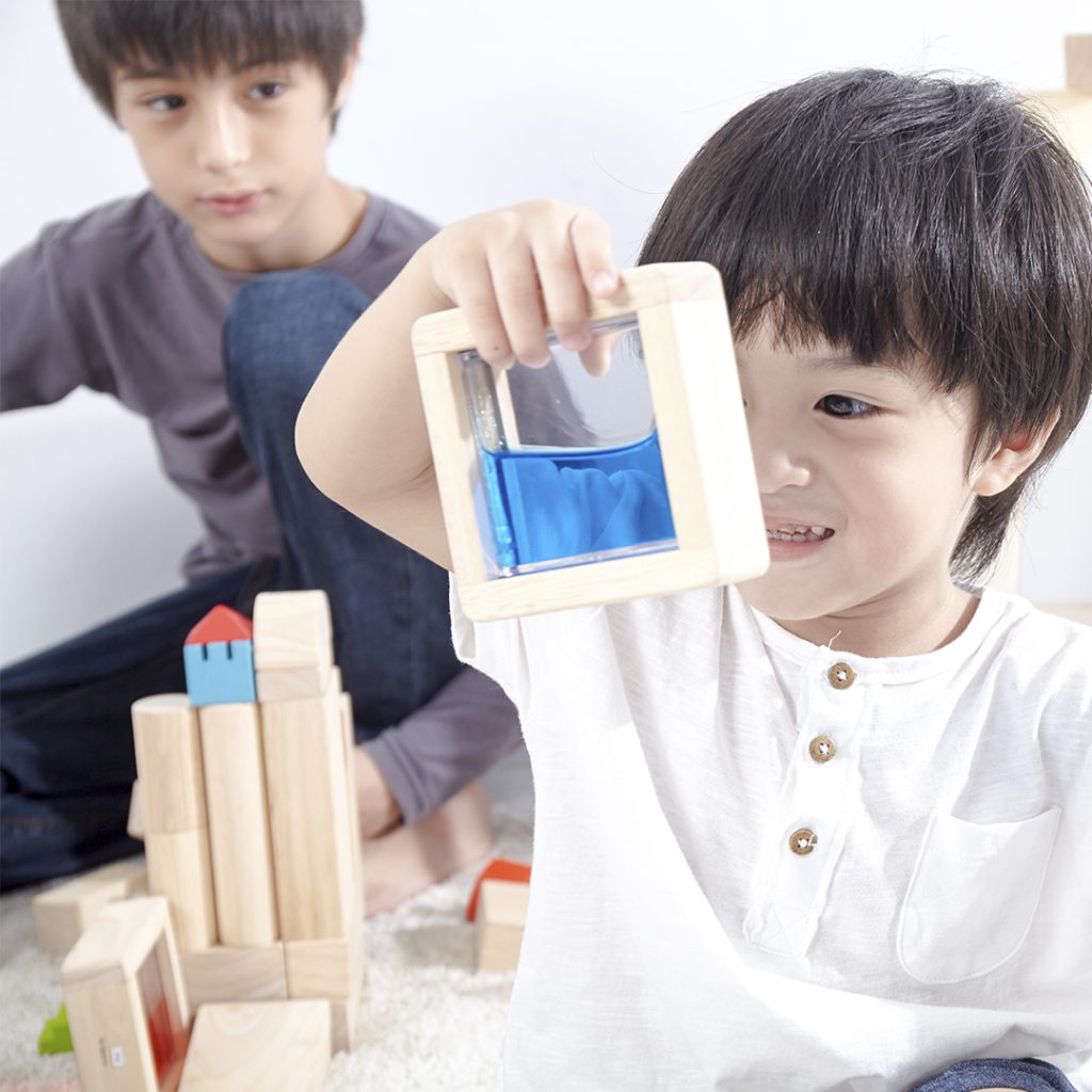 Plan Toys Sensory Coloured Water Blocks (6 Fluid Bricks) WordUnited