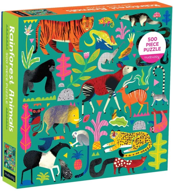 Rainforest Animals 500 Piece Family Jigsaw Puzzle