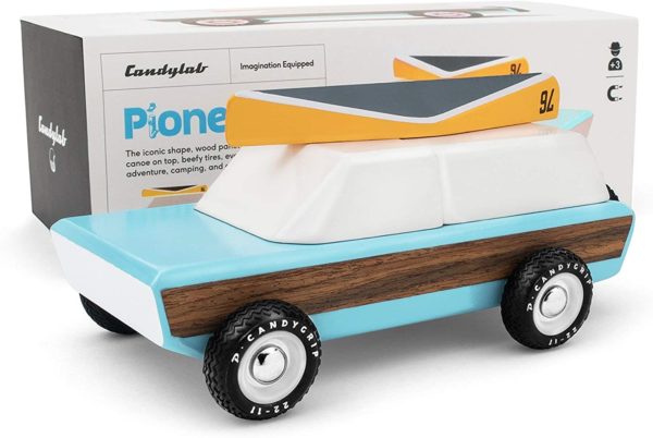Wooden Pioneer Car with Canoe