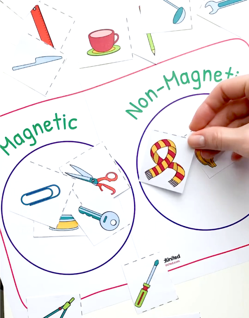 magnetic, non-magnetic sorting activity